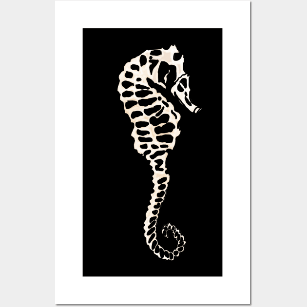 Seahorse Skeleton Wall Art by Theartiologist
